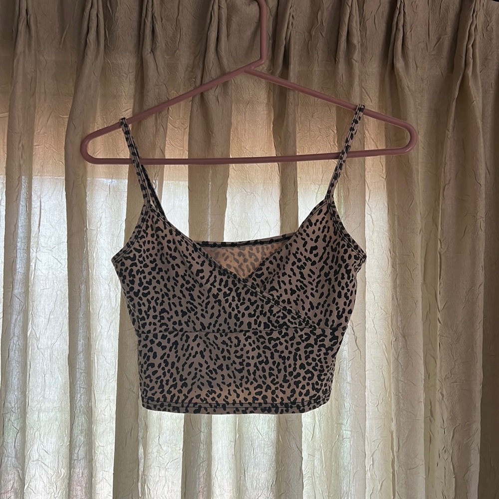Small Cheetah Print Cropped Tank Top, Worn but Good Condition